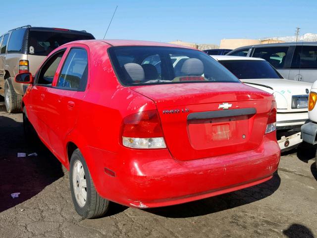 KL1TJ52674B210346 - 2004 CHEVROLET AVEO LS RED photo 3