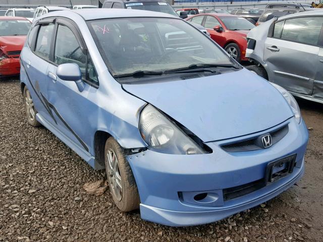 JHMGD37658S008141 - 2008 HONDA FIT SPORT BLUE photo 1