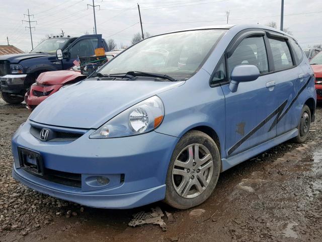 JHMGD37658S008141 - 2008 HONDA FIT SPORT BLUE photo 2