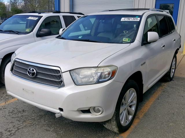 JTEEW44A882003657 - 2008 TOYOTA HIGHLANDER WHITE photo 2