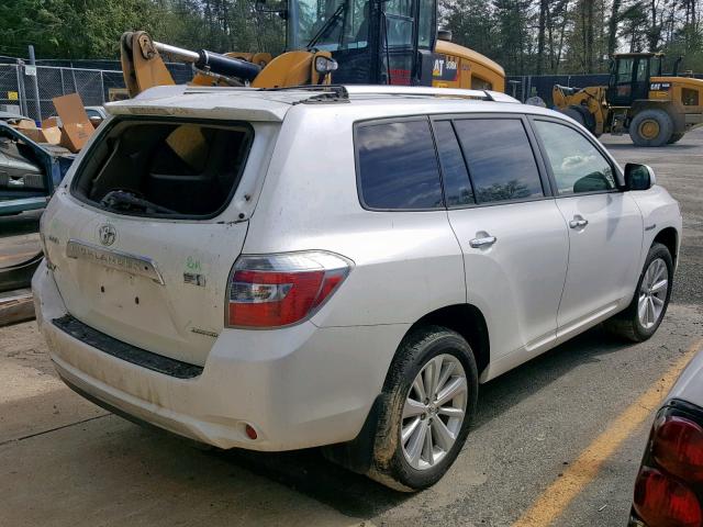 JTEEW44A882003657 - 2008 TOYOTA HIGHLANDER WHITE photo 4