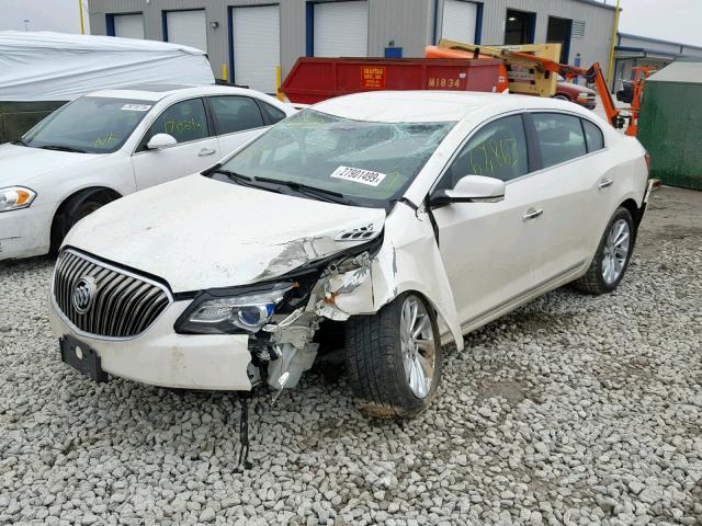 1G4GB5GR1EF140732 - 2014 BUICK LACROSSE WHITE photo 2