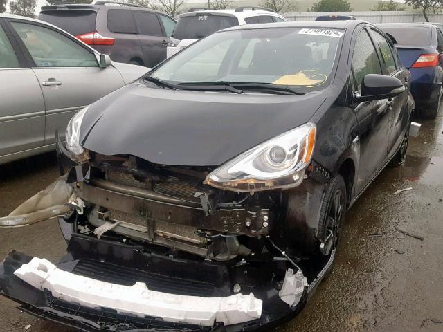 JTDKDTB3XG1116901 - 2016 TOYOTA PRIUS C BLACK photo 2