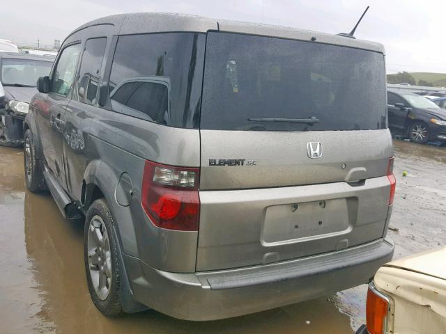 5J6YH17918L001667 - 2008 HONDA ELEMENT SC GRAY photo 3