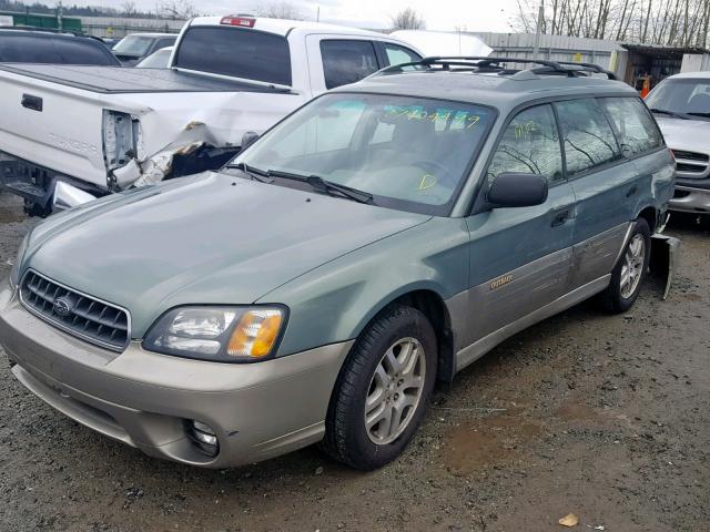 4S3BH675337625073 - 2003 SUBARU LEGACY OUT GREEN photo 2