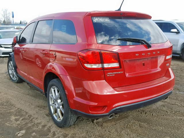 3C4PDDEG1ET289903 - 2014 DODGE JOURNEY R/ RED photo 3