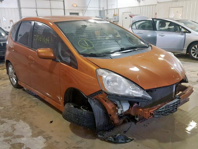 JHMGE8H47AS010938 - 2010 HONDA FIT SPORT ORANGE photo 1