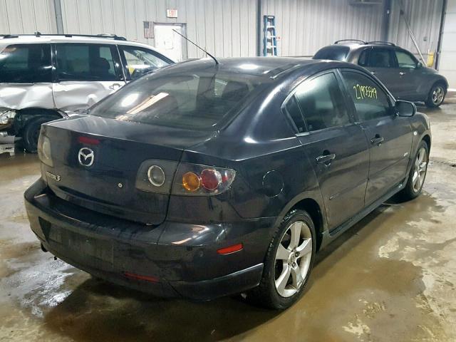 JM1BK323261482579 - 2006 MAZDA 3 S BLACK photo 4