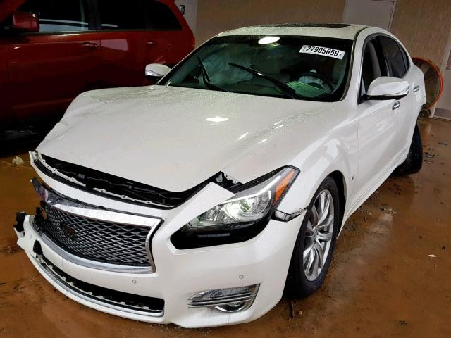 JN1BY1AP2GM221074 - 2016 INFINITI Q70 3.7 WHITE photo 2