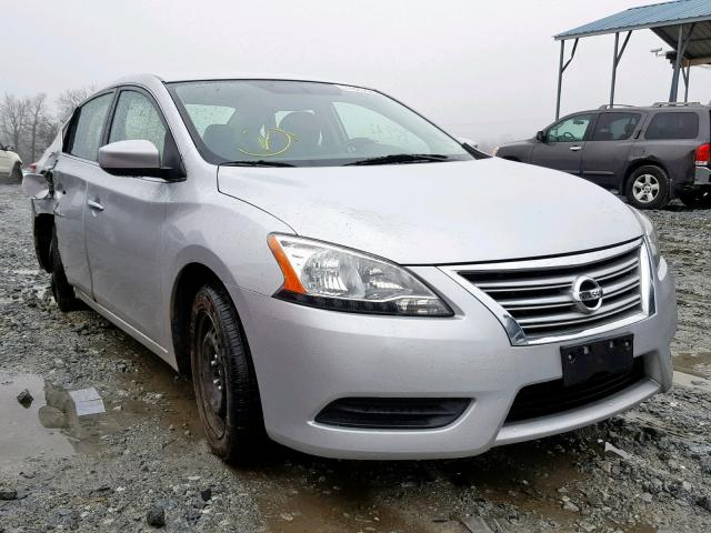 3N1AB7AP8FL663916 - 2015 NISSAN SENTRA S SILVER photo 1