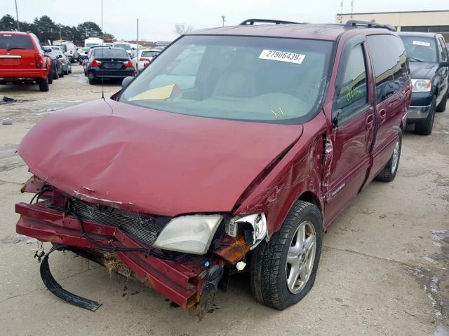 1GNDX13E24D190268 - 2004 CHEVROLET VENTURE LU MAROON photo 2