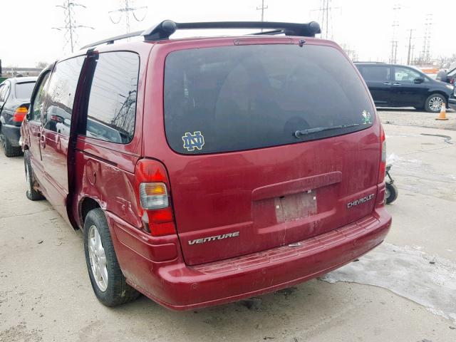 1GNDX13E24D190268 - 2004 CHEVROLET VENTURE LU MAROON photo 3