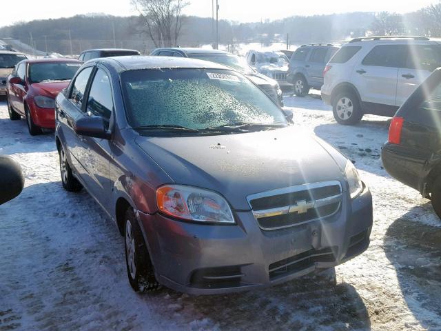 KL1TD56E99B349054 - 2009 CHEVROLET AVEO LS GRAY photo 1