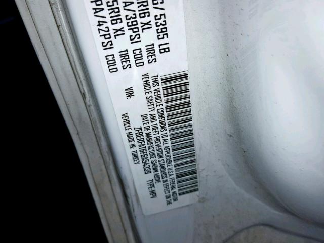 ZFBERFAT6F6A54339 - 2015 RAM PROMASTER 白色 照片 10