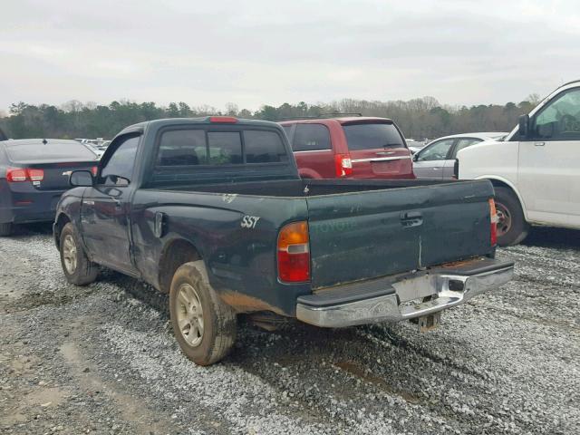 4TANL42N8YZ667432 - 2000 TOYOTA TACOMA GREEN photo 3