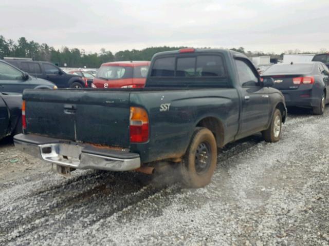 4TANL42N8YZ667432 - 2000 TOYOTA TACOMA GREEN photo 4