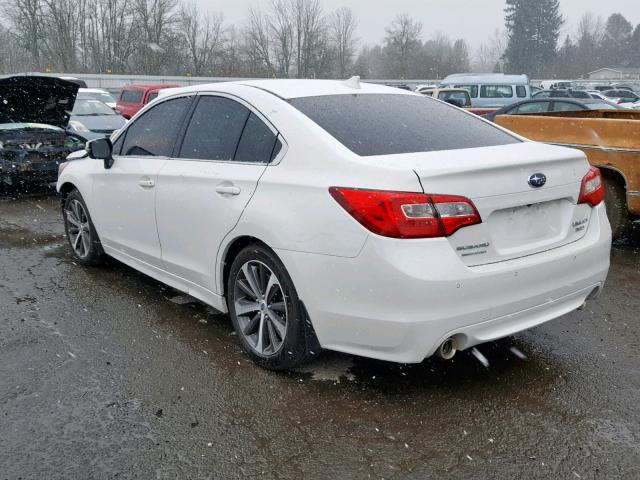 4S3BNEN65H3017312 - 2017 SUBARU LEGACY 3.6 WHITE photo 3