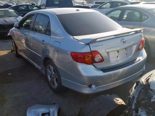 1NXBE4EE5AZ295687 - 2010 TOYOTA COROLLA XR SILVER photo 3