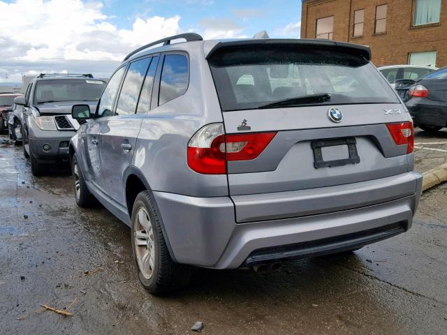 WBXPA93426WG86729 - 2006 BMW X3 3.0I GRAY photo 3