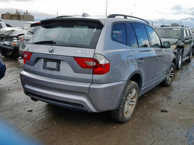 WBXPA93426WG86729 - 2006 BMW X3 3.0I GRAY photo 4