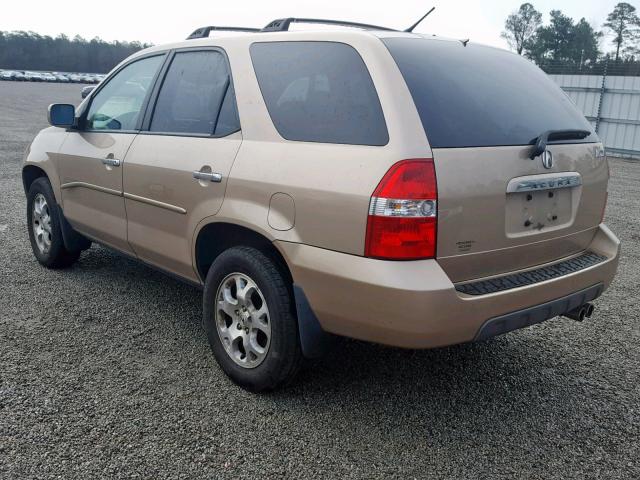 2HNYD18652H524033 - 2002 ACURA MDX TOURIN GOLD photo 3