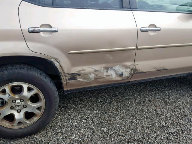 2HNYD18652H524033 - 2002 ACURA MDX TOURIN GOLD photo 9