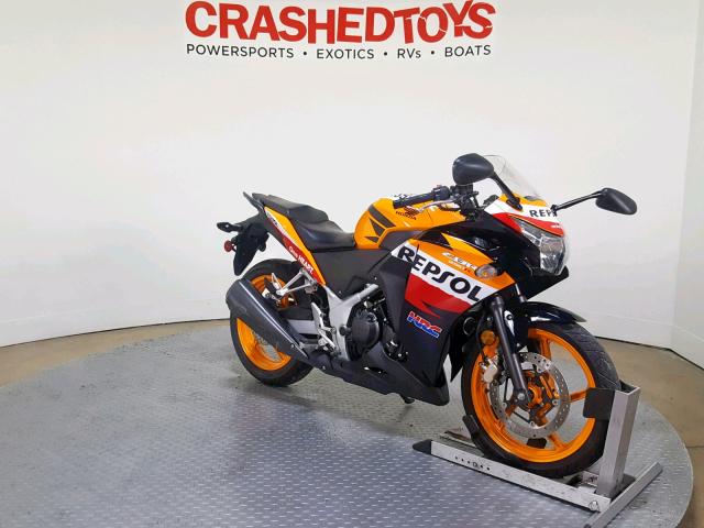 MLHMC410XD5301833 - 2013 HONDA CBR250 R ORANGE photo 2