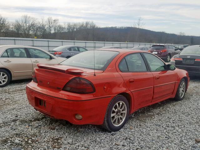 1G2NW52E64C123952 - 2004 PONTIAC GRAND AM G RED photo 4