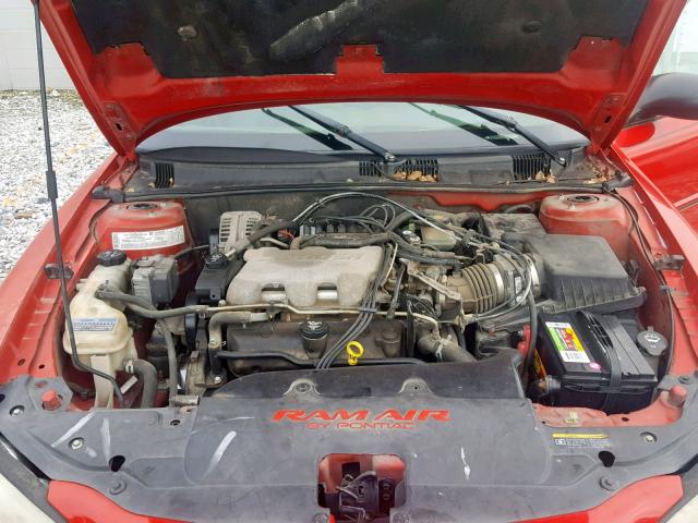 1G2NW52E64C123952 - 2004 PONTIAC GRAND AM G RED photo 7