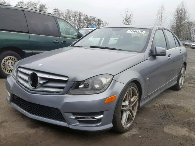 WDDGF4HB5CR221089 - 2012 MERCEDES-BENZ C 250 GRAY photo 2