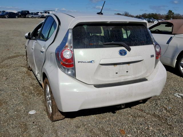 JTDKDTB35E1060802 - 2014 TOYOTA PRIUS C WHITE photo 3