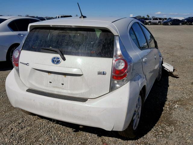 JTDKDTB35E1060802 - 2014 TOYOTA PRIUS C WHITE photo 4