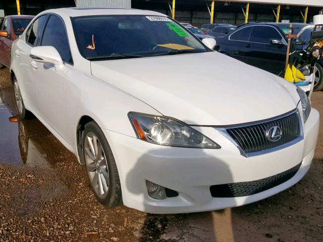 JTHBF5C21A5110866 - 2010 LEXUS IS 250 WHITE photo 1