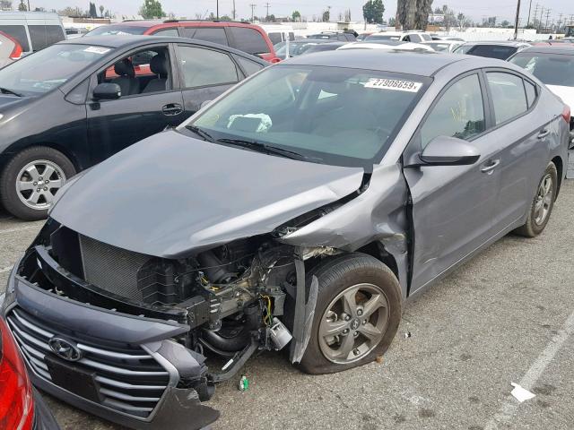 5NPD94LA8JH325230 - 2018 HYUNDAI ELANTRA EC GRAY photo 2