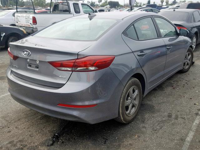 5NPD94LA8JH325230 - 2018 HYUNDAI ELANTRA EC GRAY photo 4