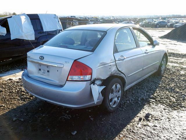 KNAFE122675381329 - 2007 KIA SPECTRA EX SILVER photo 4