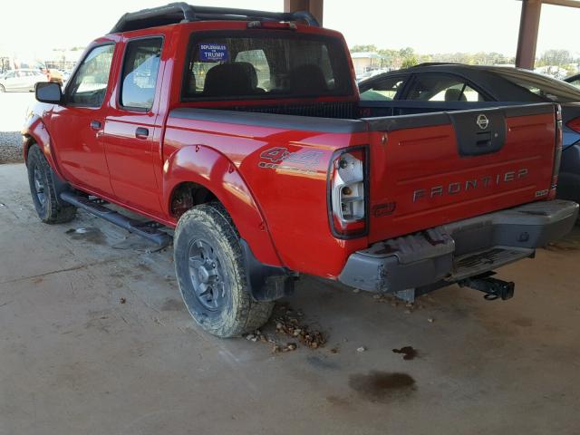 1N6ED27Y04C416391 - 2004 NISSAN FRONTIER C RED photo 3