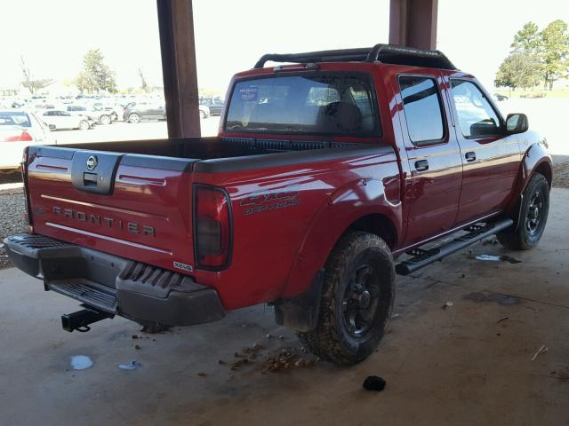 1N6ED27Y04C416391 - 2004 NISSAN FRONTIER C RED photo 4