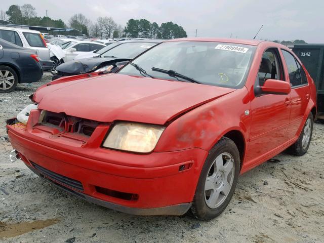 3VWSD29M1YM189441 - 2000 VOLKSWAGEN JETTA GLS RED photo 2