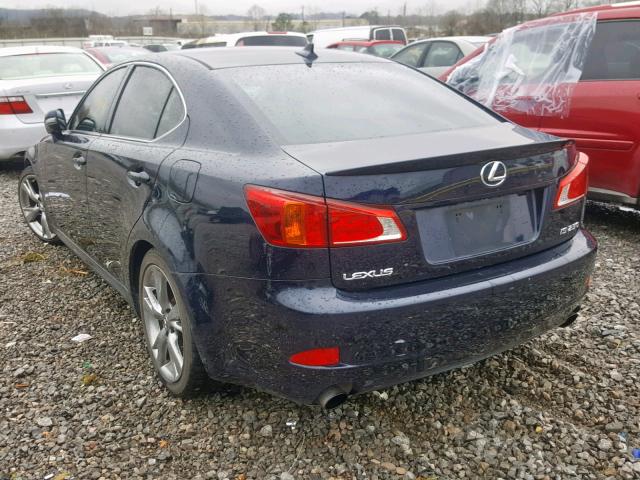 JTHBK262695096240 - 2009 LEXUS IS 250 BLUE photo 3