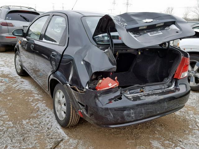 KL1TJ52664B154917 - 2004 CHEVROLET AVEO LS BLACK photo 3