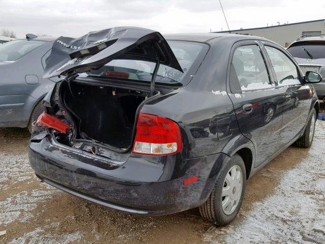 KL1TJ52664B154917 - 2004 CHEVROLET AVEO LS BLACK photo 4