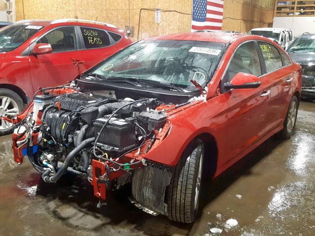 5NPE34AF2JH660584 - 2018 HYUNDAI SONATA SPO RED photo 2