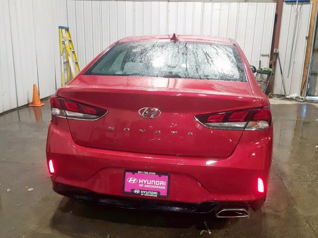 5NPE34AF2JH660584 - 2018 HYUNDAI SONATA SPO RED photo 9