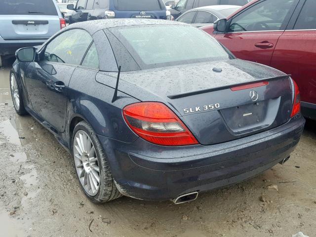 WDBWK5JA1BF241430 - 2011 MERCEDES-BENZ SLK 350 BLUE photo 3