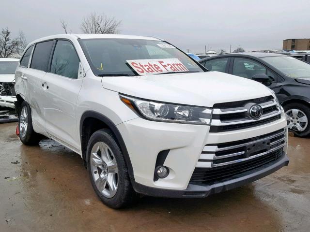 5TDDZRFH8HS366791 - 2017 TOYOTA HIGHLANDER WHITE photo 1