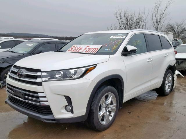 5TDDZRFH8HS366791 - 2017 TOYOTA HIGHLANDER WHITE photo 2