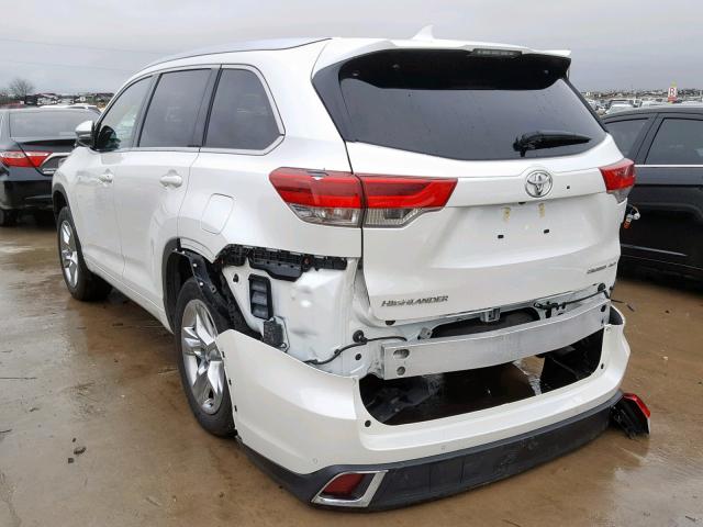 5TDDZRFH8HS366791 - 2017 TOYOTA HIGHLANDER WHITE photo 3