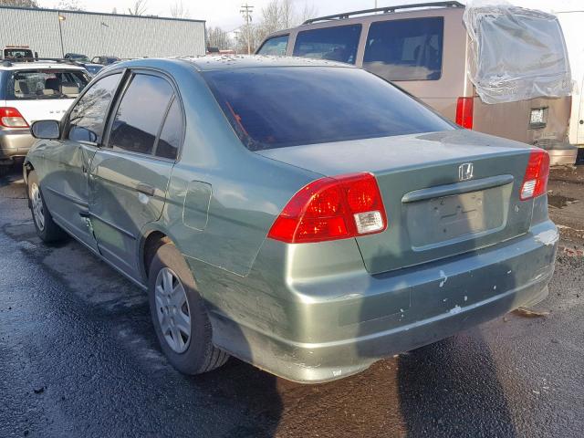 2HGES163X4H554172 - 2004 HONDA CIVIC DX V GREEN photo 3