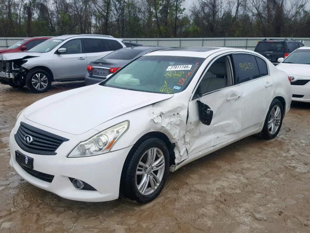 JN1DV6AP7CM810890 - 2012 INFINITI G25 BASE WHITE photo 2